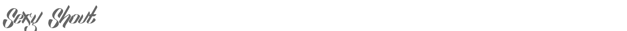 Sample characters Sexy Shout Font